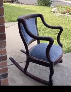 Antique rocking chair before restoration